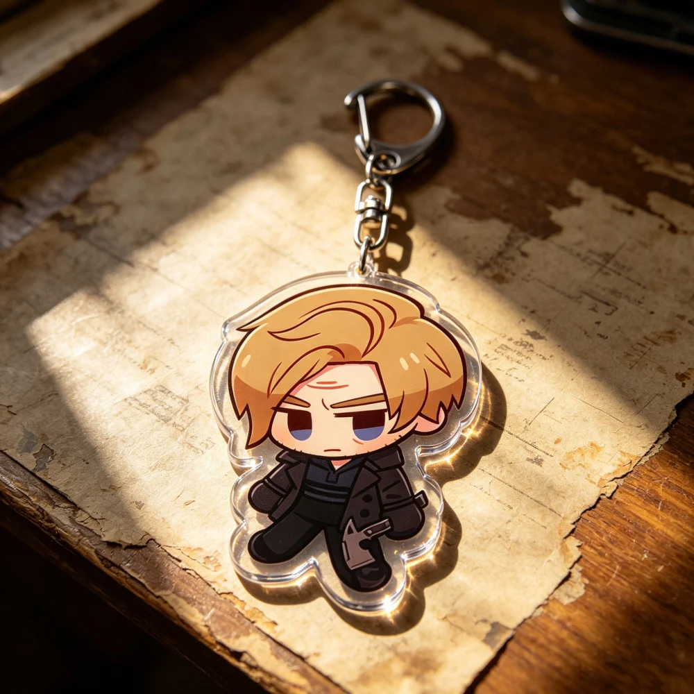 Leon S Kennedy Keychain Accessories Bag Anime Keyrings Jewelry Manga Fans Gifts