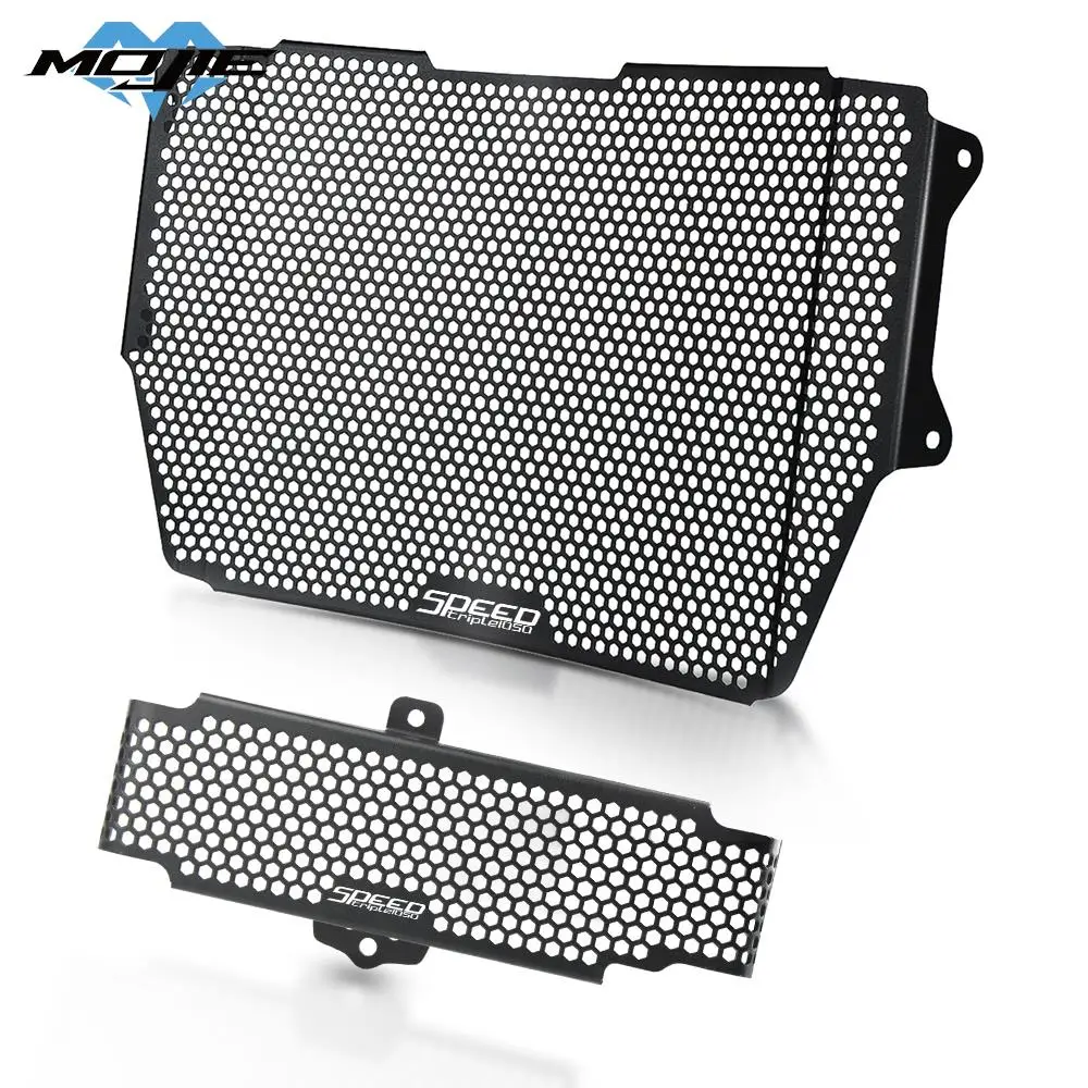 Motocicleta Radiador Grille Guard Set, acessórios refrigeradores de óleo, apto para velocidade Triple S, RS 1050, 1050S, 1050RS, 2016, 2017, 2018,