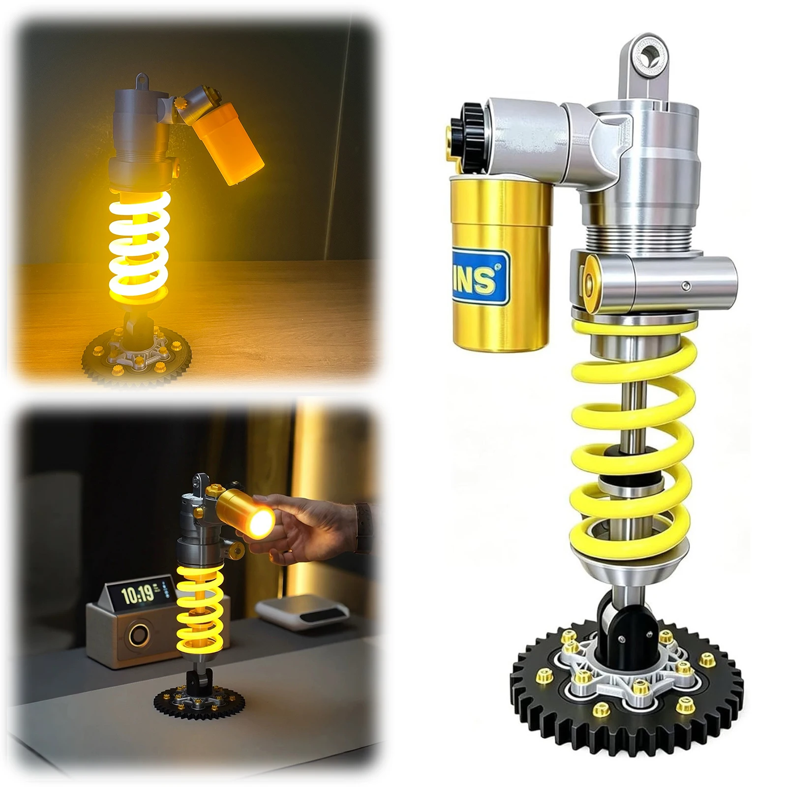 DIY Motorcycle Style Ambient Light Gaming Room Setup Decor Creative Gift For Male Gamers Bike Lovers For OHLINS Suspension Lamp view 6