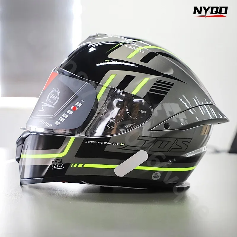 JDS-867 Motorcycle Riding Full Face Helmets Scooter Bike 4 Seasons Universal Cascos Para Motos