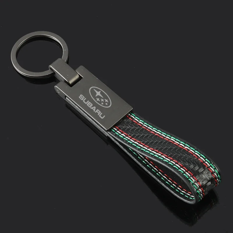 Leather Auto Key Chains Car Keychain Keyring Pendant For Subaru WRX BRZ DRL XV STI Outback Legacy Forester Impreza Tribeca