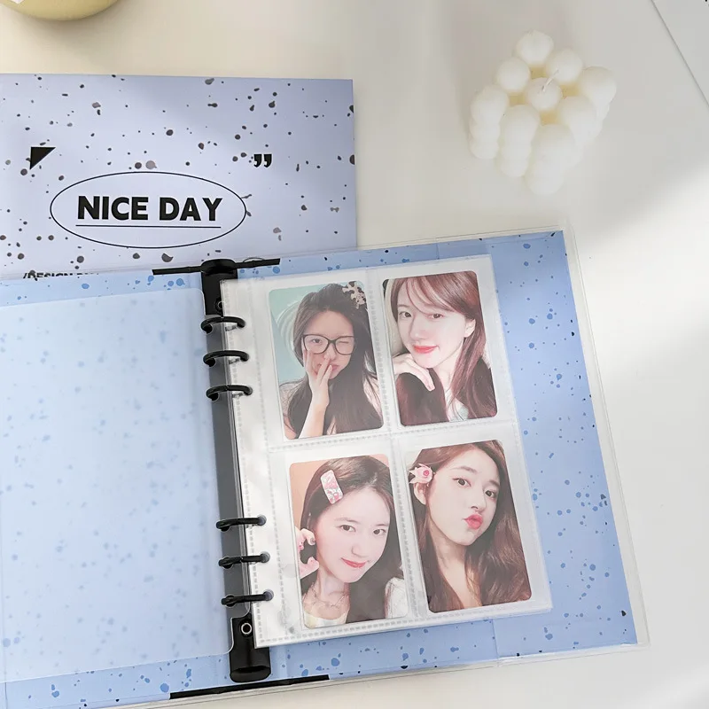 Sharkbang New Arrival A5 Binder Ring Collect Book Kpop Hard Cover Photo Album Refills Bandage Postcards Sticker Organizer