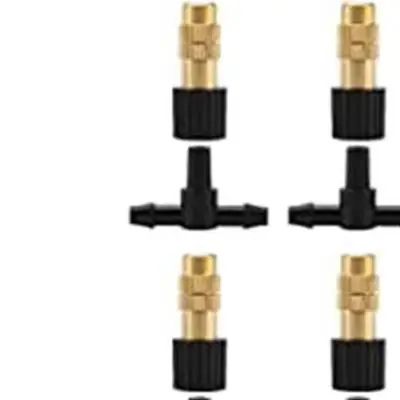 20pcs Brass Three-Way Atomizing Nozzles for Drip Irrigation with Spray Coverage Optimized for Humidity Control and Cooling