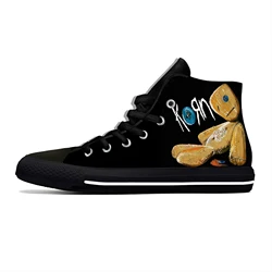 Korn Rock Band High Top Sneakers Mens Womens Teenager Casual Shoes Canvas Running Shoes 3D Printed Breathable Lightweight shoe