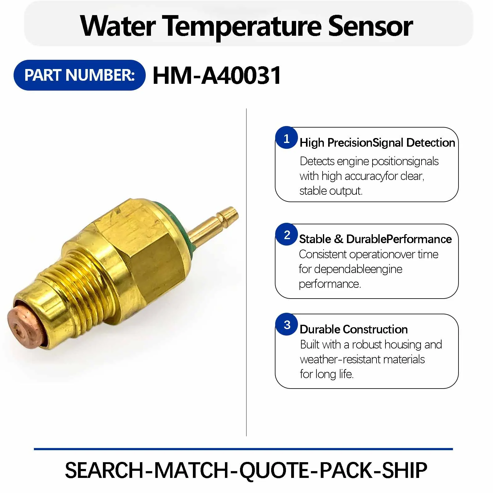 HM-A40031 121250-44901 KZ000095 Water Temperature Sensor For Doosan DH80 Excavators