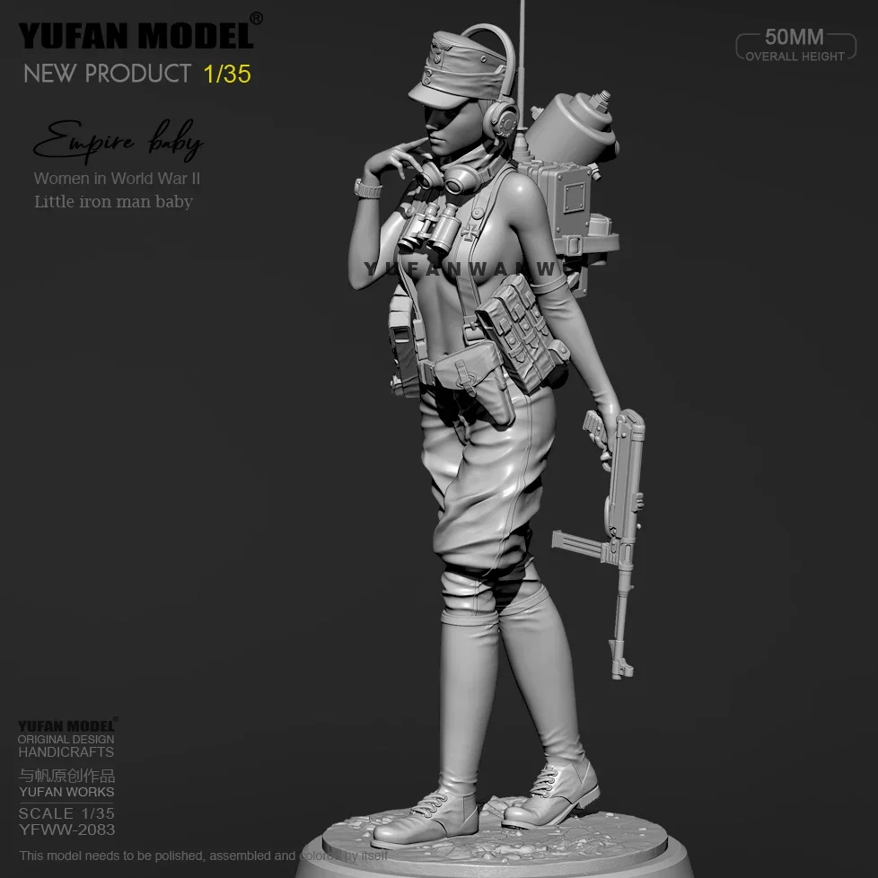 1/35 YUFAN Resin Soldier Model Kit Colorless Self Assembly  YFWW35-2080