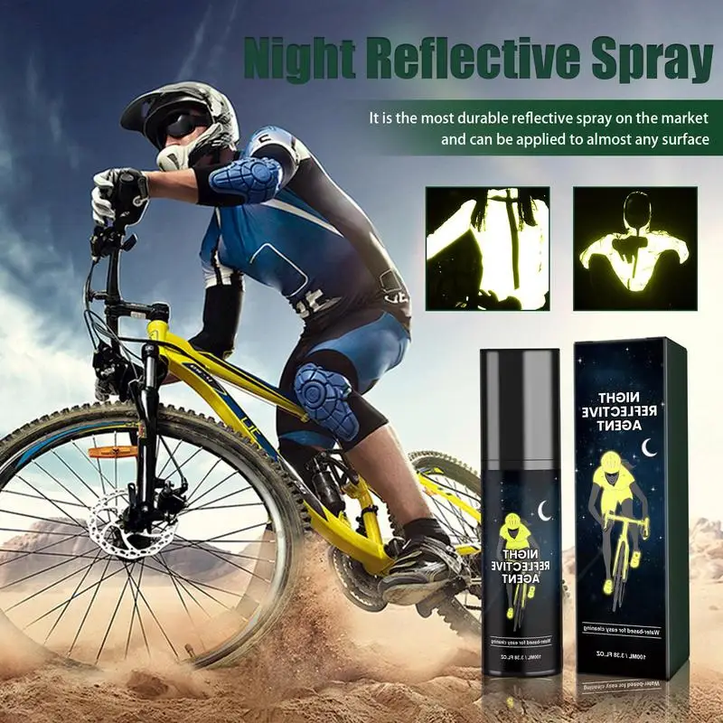 Glow-in-The-Dark Paint 100ml Bright Spray Paint For Night Riding Long Lasting Reflective Glow Paint For Clothes Bicycles