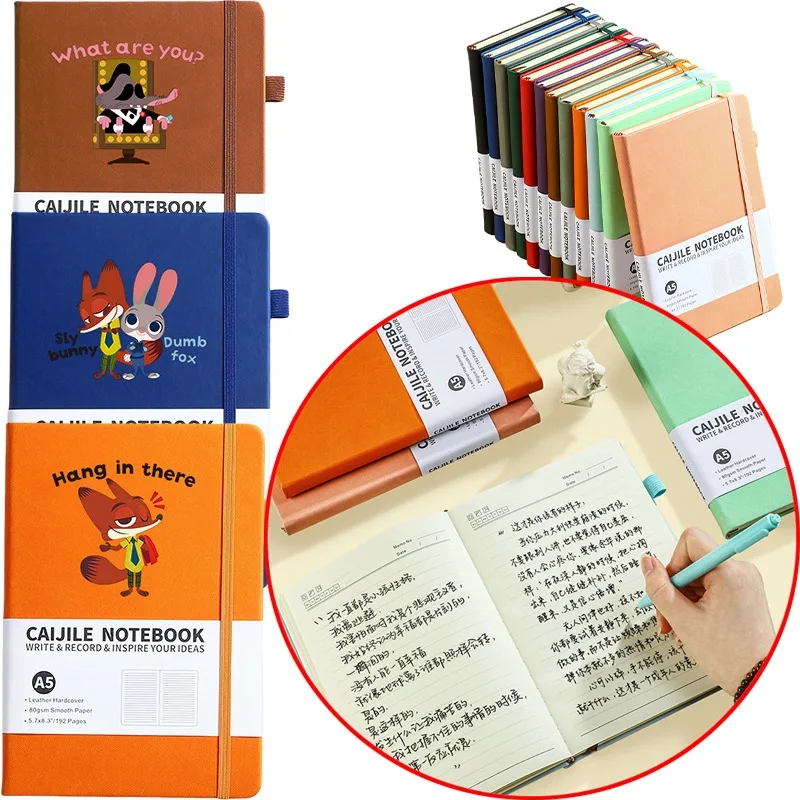 

Блокнот Disney Zootopia с ремешком для студентов, цветной блокнот в твердом переплете в стиле аниме, деловой офисный блокнот формата А5, горизонтальный студенческий дневник