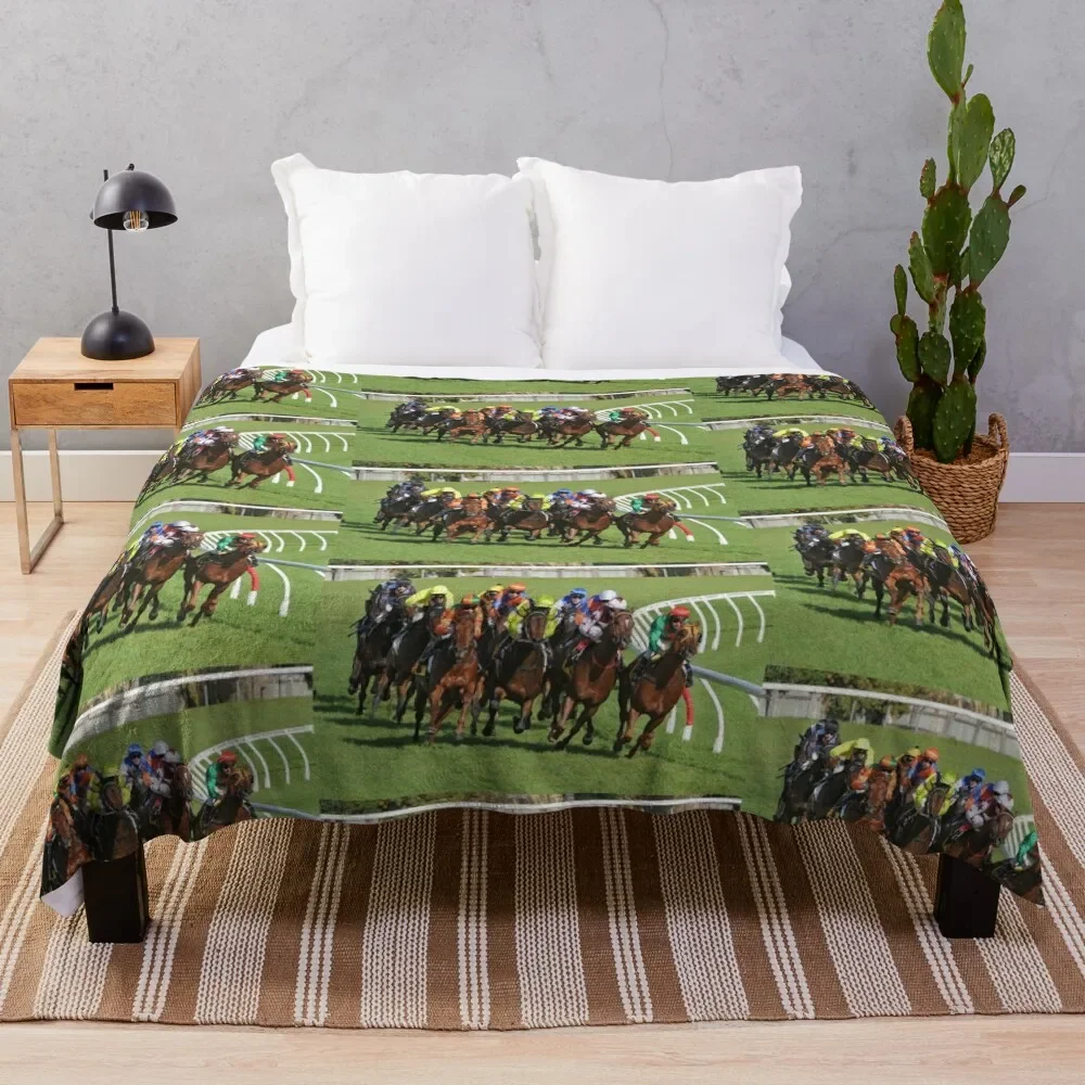 

Horse racing action Throw Blanket Luxury Throw blankets and throws Beautifuls Luxury Thicken Blankets
