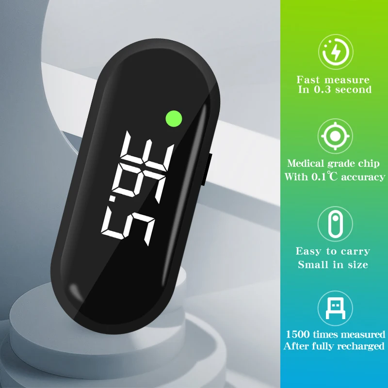 Termometro frontale ricaricabile termometro medico USB termometro digitale Baby Monitor temperatura corporea misuratore di febbre a infrarossi per bambini