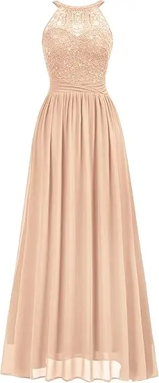 

Изысканные шифоновые кружевные платья с бантом по индивидуальному заказу, драпированные блестками, длинные платья трапециевидной формы с лямкой на шее, платья на заказ, классические блестящие платья