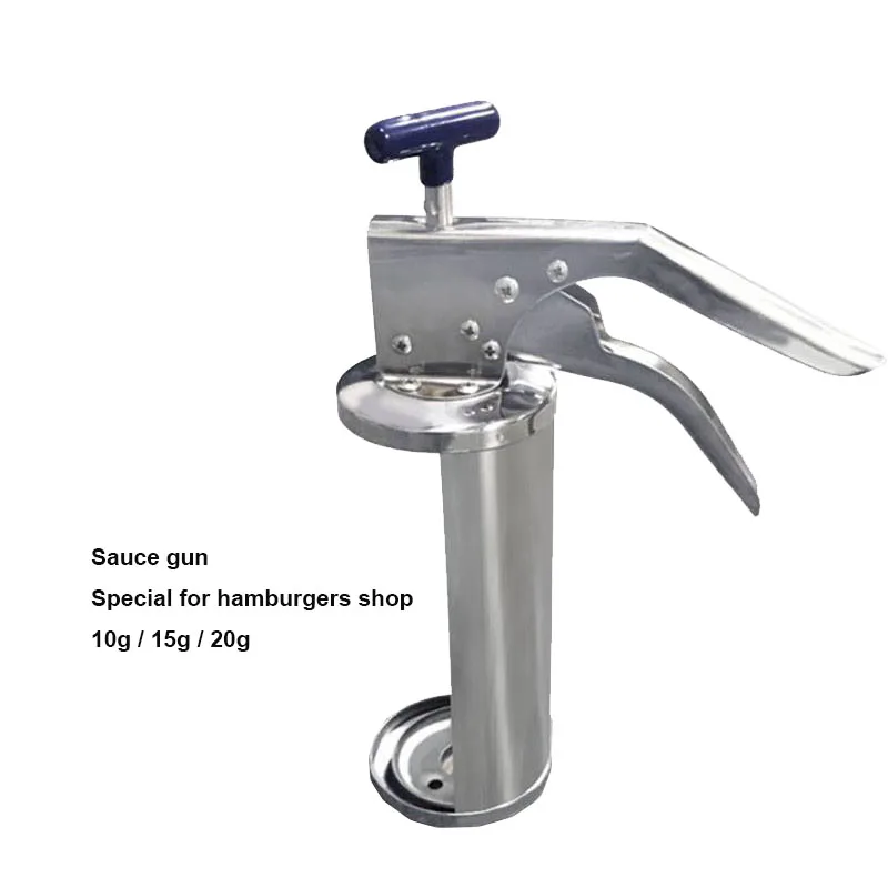 

10G/20G Burger Sauce Salad Dressing Gun Dispenser Portable Hamburger Jam Filler Gun Stainless Steel Filling Machine