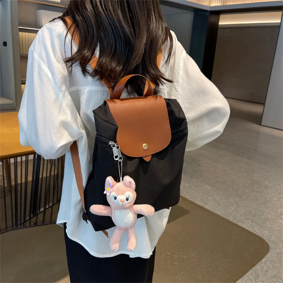 Ladies Fashion Trending Backpack Large Capacity Portable Travel College Student School Bag Female Casual Versatile Shopping Bag