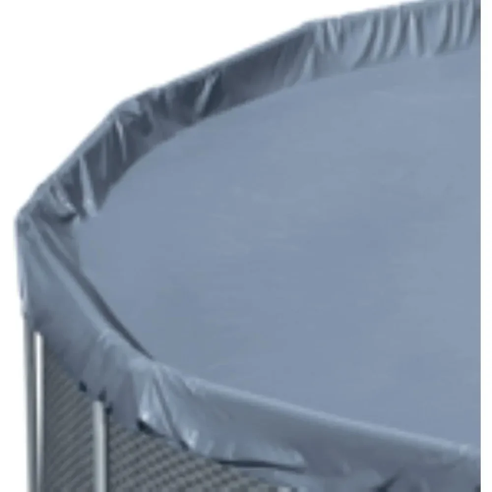 Softsided Pool Grey/Tan Tubing 18ft, 52in deep Frame Pool/Cover/Ladder/Filter EZ100/Maintenance Kit