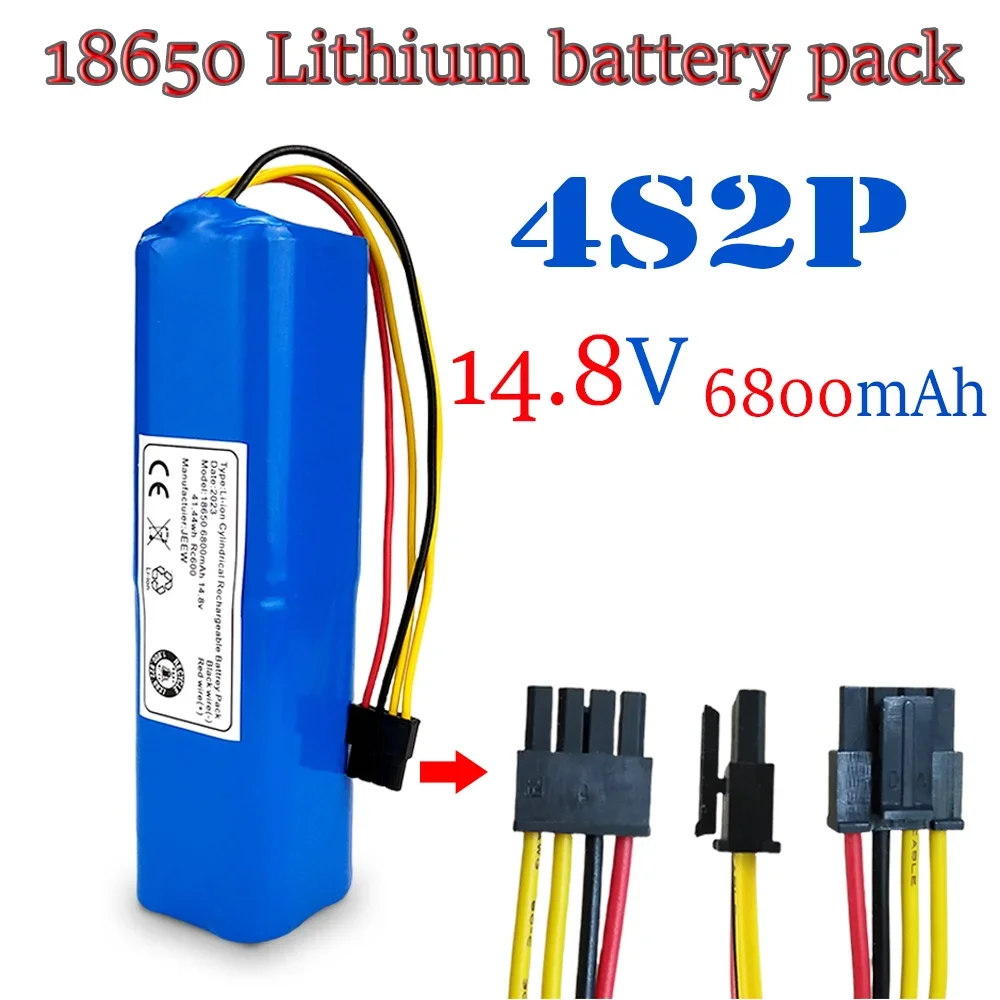 

4s2p Robot Vacuum Cleaner Battery 14.8V 6800mAh 18650 Lithium ion Battery Pack