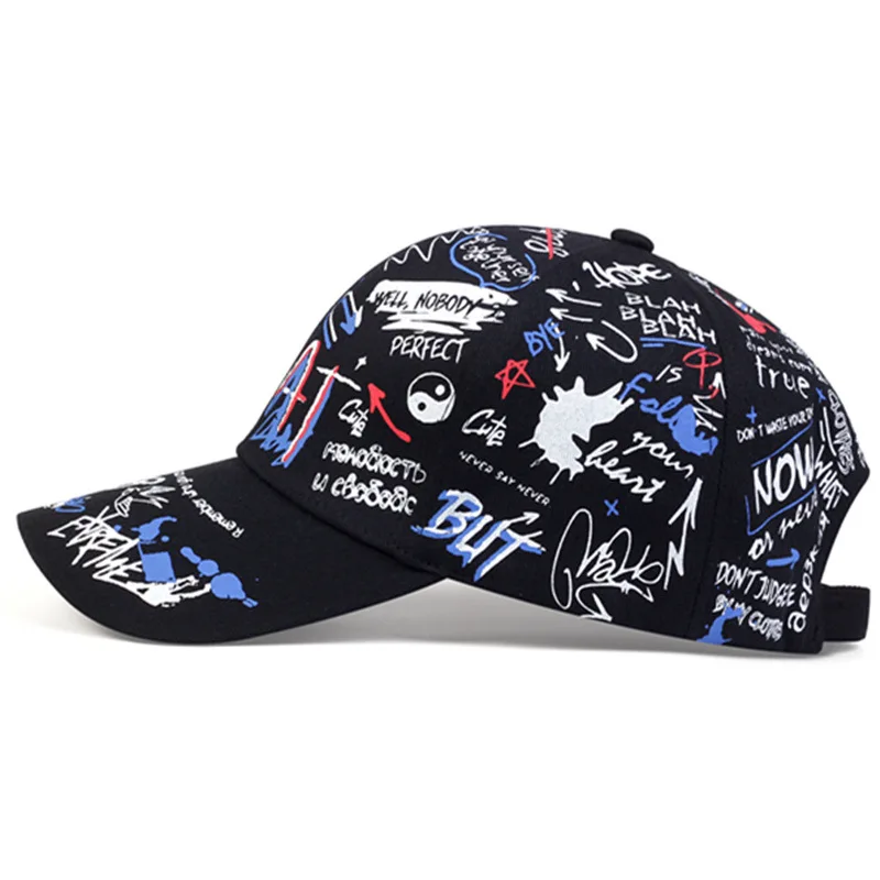 Unisex nadruk w litery Snapback czapki baseballowe wiosenny i jesienny regulowany kapelusz przeciwsłoneczny czapki na co dzień