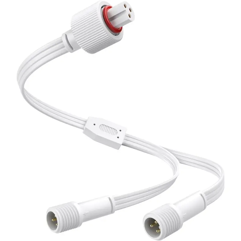 A34R Y-Connector Splitter For Govee Permanent Outdoor Lights,Waterproof Extension Cord For 3Pin And Y-Shaped Extension Cord