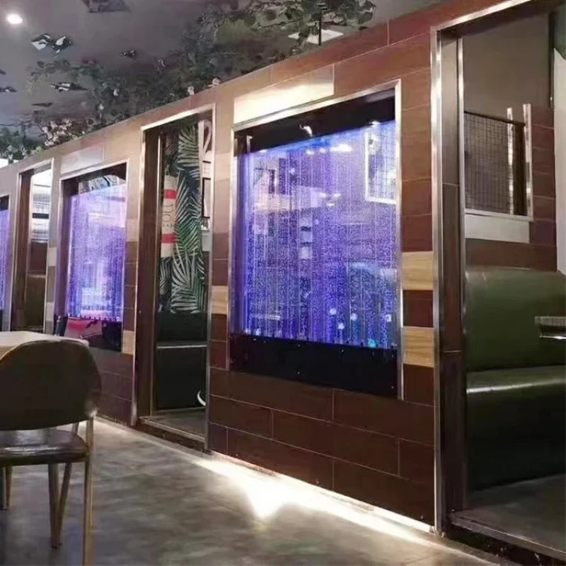 custom.High Quality YuYi YYSZG-092612 Multi-Functional Multi Design Acrylic Panel Led Bubble Fountain Wall Home Hotel