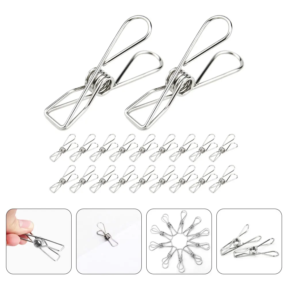 

20pcs Metal Book Sealing Food Bags Snack Storage Reusable Kitchen Accessories Household Bag Chip Pouch Sealing Supplies