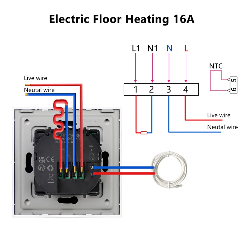 WiFi Smart Thermostat Temperature Controller Tuya APP Remote Control Floor Heating Work with Google Home Alexa Yandex Alice