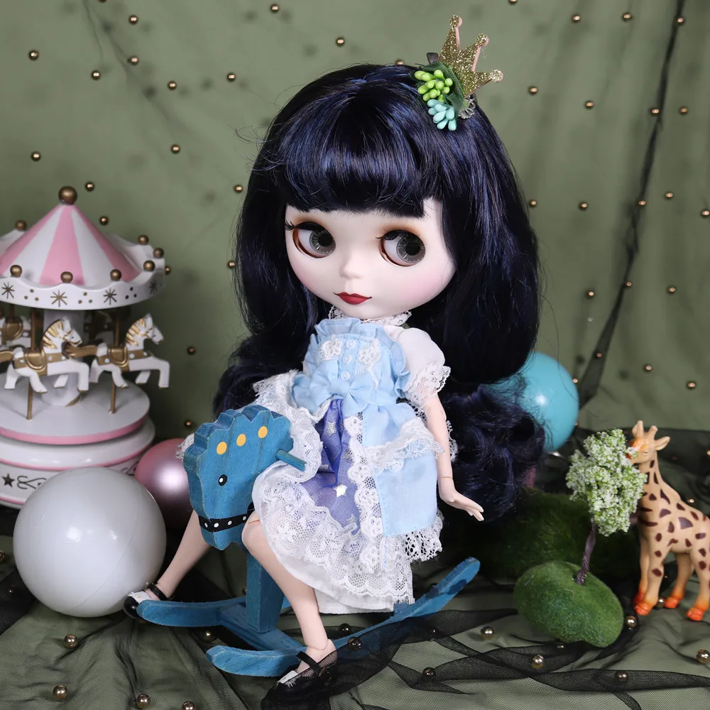 سلسلة دمى ICY DBS Blyth BL6221/9219 مزيج أزرق شعر أرجواني جسم مشترك Neo /6 BJD ob24 أنيمي