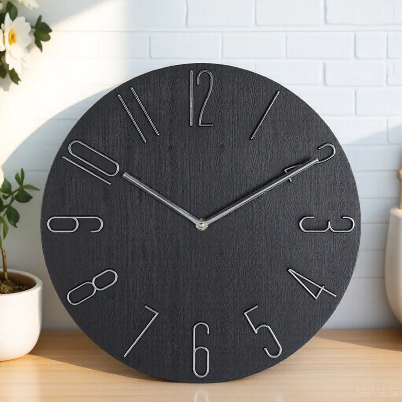 

Decorative Wall Clock 12 Inch Round Operated Wall Clock Ornament for Home Living Room Bedroom Office Kitchen