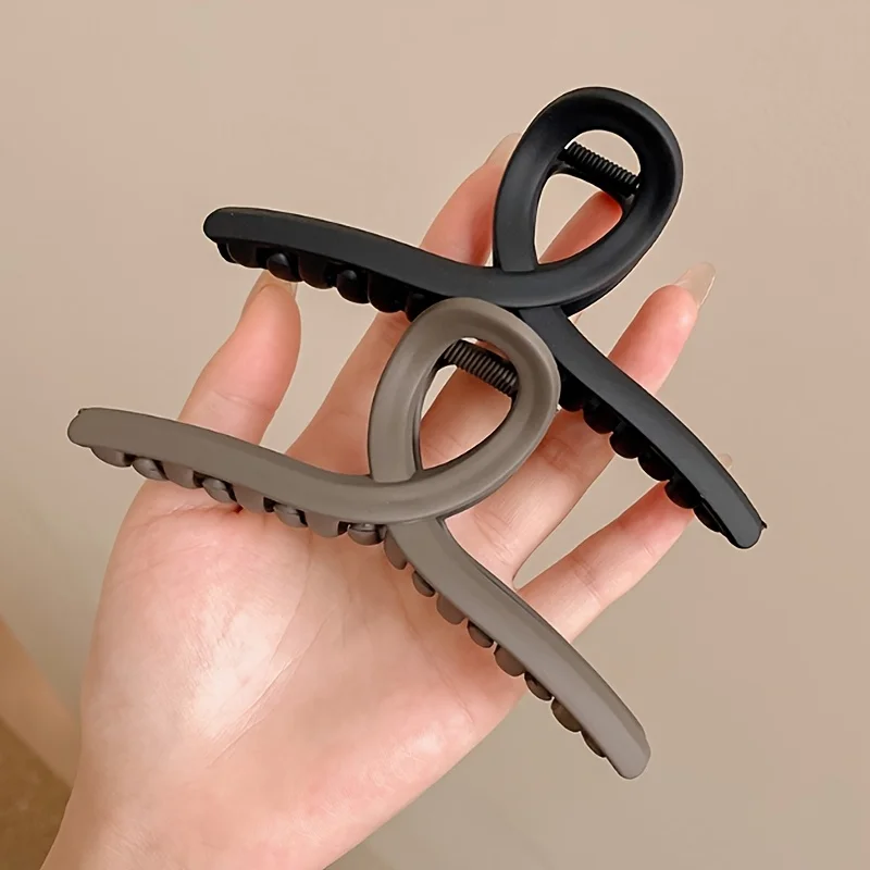 3 Stück elegante, mattierte Haarspangen, geeignet für Frauen – große Größe, rutschfeste Haarspangen mit Kreuzdesign, Haarschmuck für Damen – Detail 5