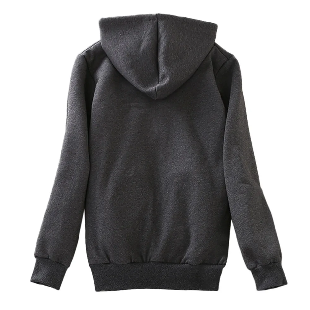 Sweat-shirt chaud doublé sourire pour femme, veste d'hiver, parka femme, manches longues, capuche, manteau zippé, grande taille, coréen, vêtements d'hiver