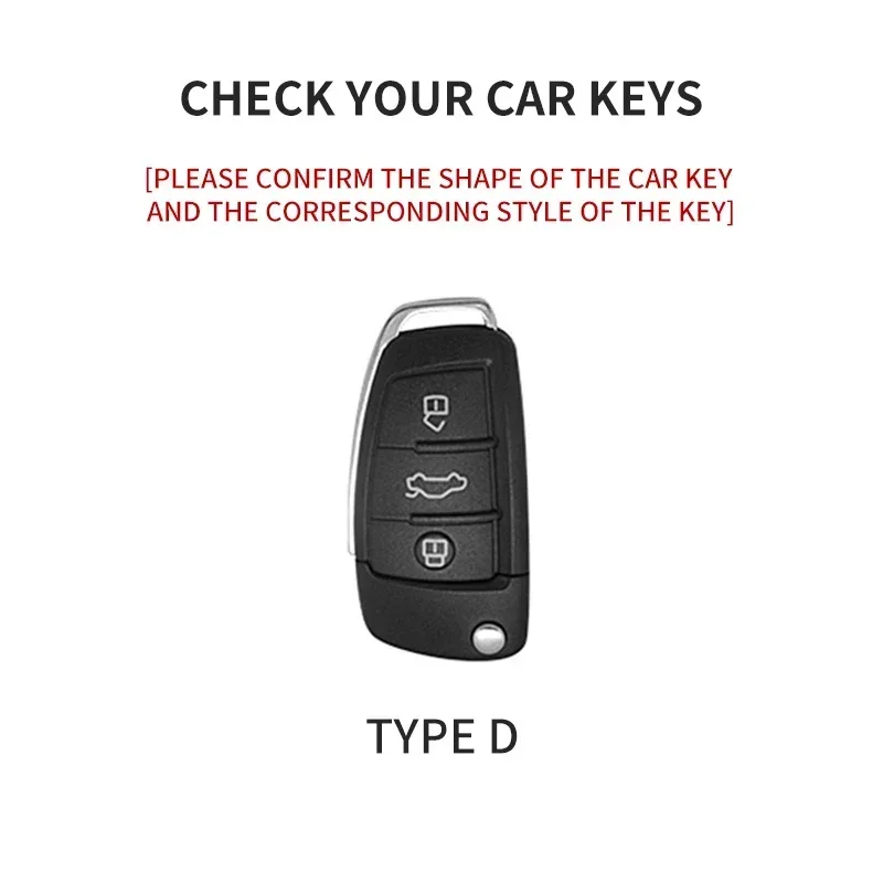 Suede Car Folding Key Case Cover Shell for Audi A3 8L 8P A4 B6 B7 B8 A6 C5 C6 4F RS3 Q3 Q7 TT 8L 8V S3 Protector Keychain view 2