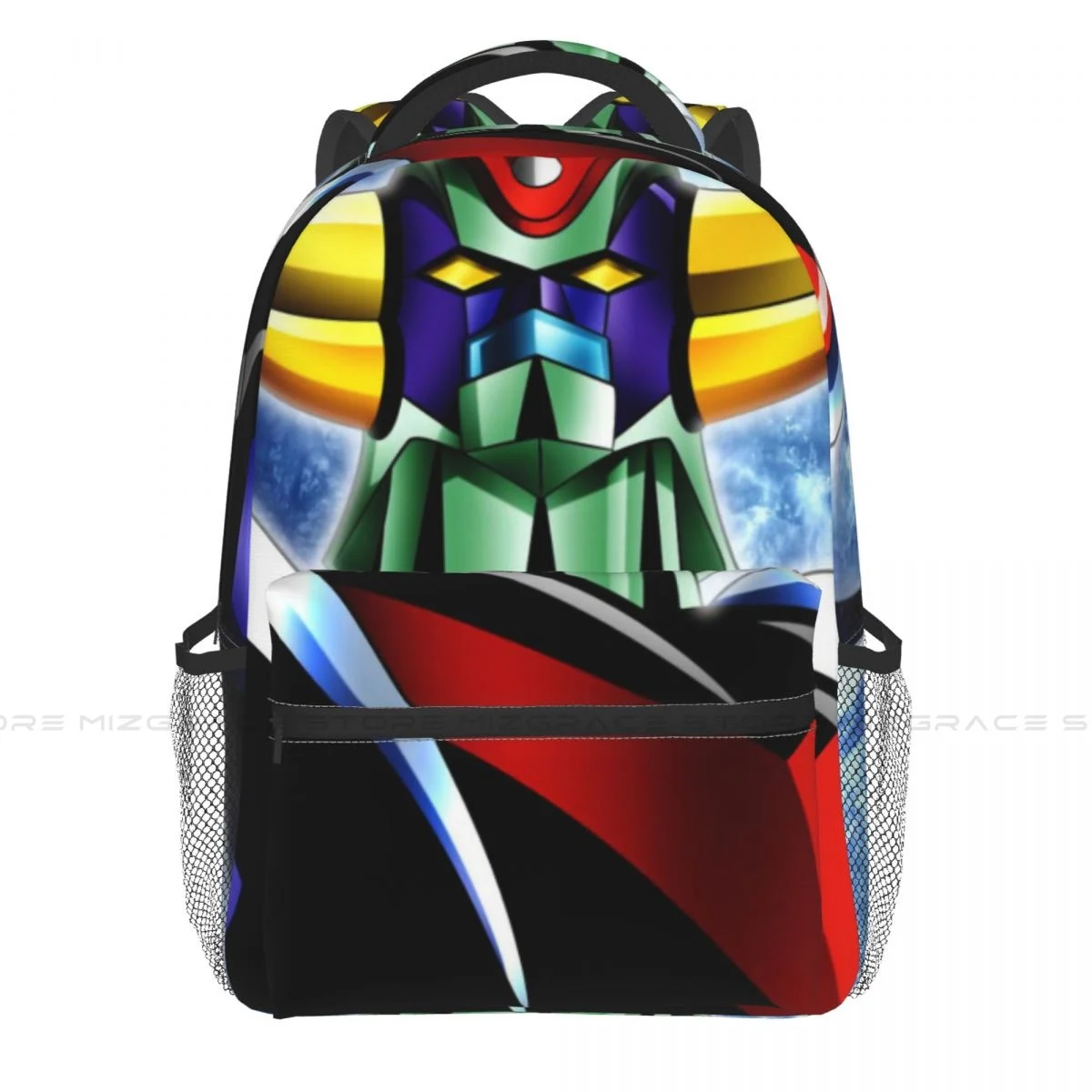 Grendizer Casual Knapsack for Men Women UFO Robot Grendizer Student Books Backpack School Laptop Bag Soft Rucksack