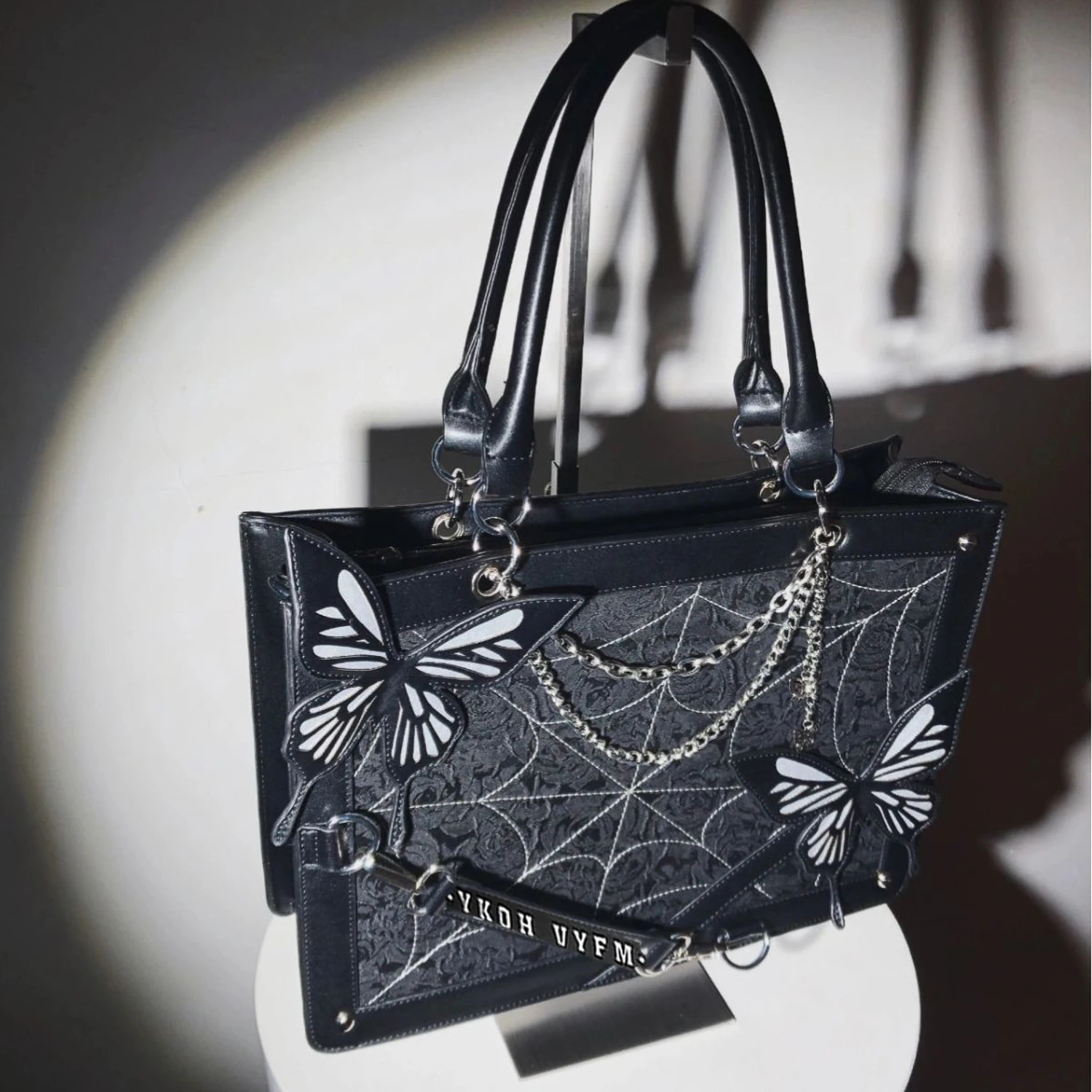 Y2K Labyrinth Butterfly Spider Web Letter ChainHandbags DlY Transparent lta Bag Lolita GothicTote Vintage Fashion Shoulder Bag
