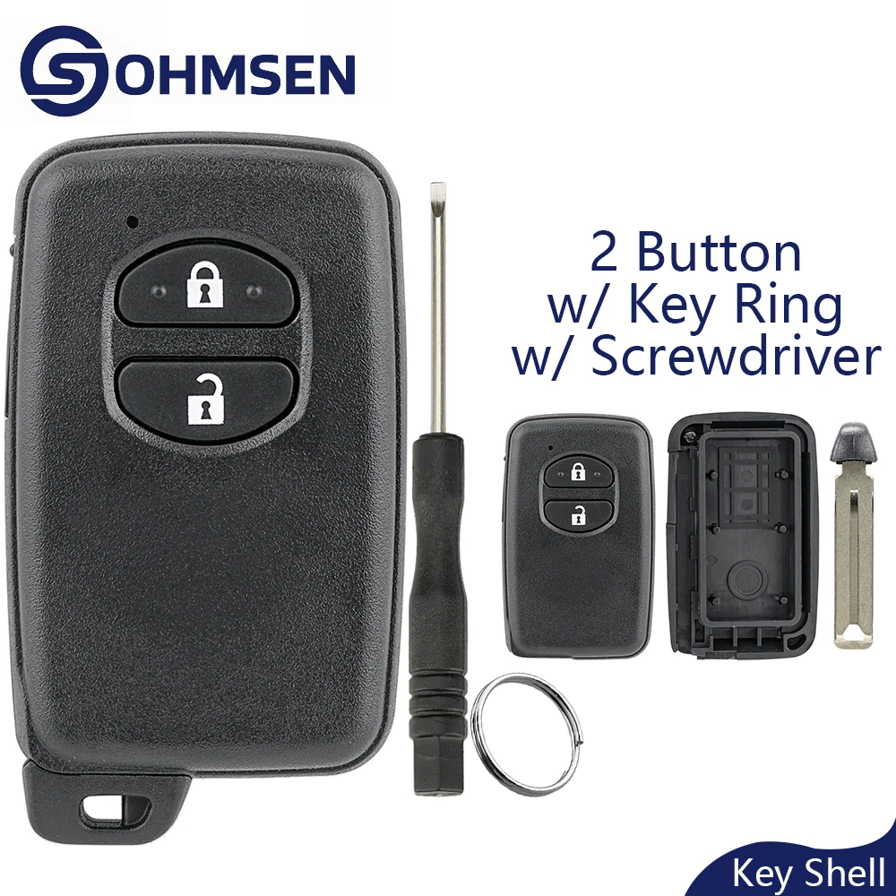 

2-кнопочный брелок для дистанционного управления для Toyota Prius Corolla Verso IQ Yaris Avensis GT86 + замена необрезанного лезвия