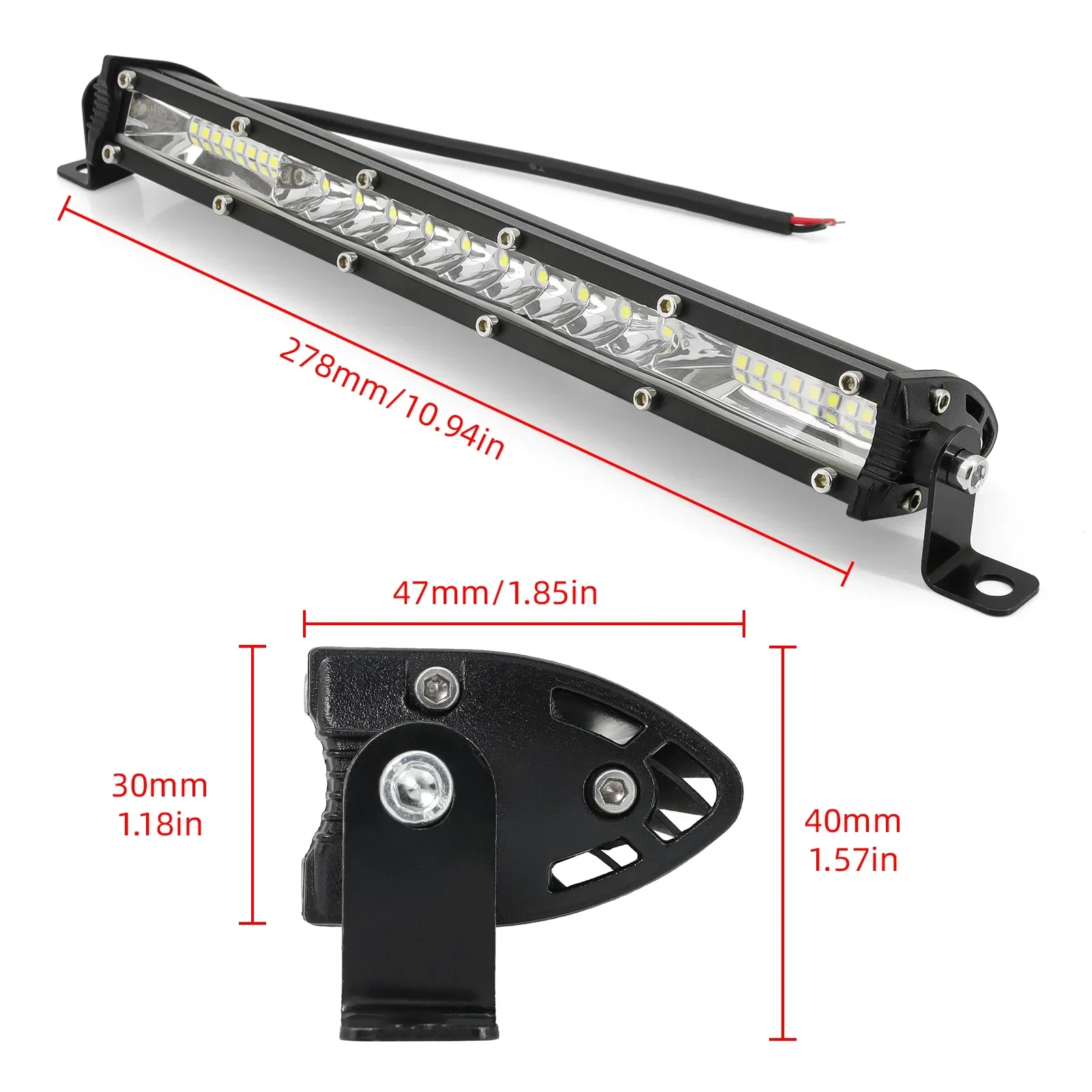 10/20 inch LED Light Bar LED Work Roof Lights 12V 24V Flood Spot Beam Driving Lamps Fog Lamp For Jeep Truck Trailer 4x4 Offroad image 4