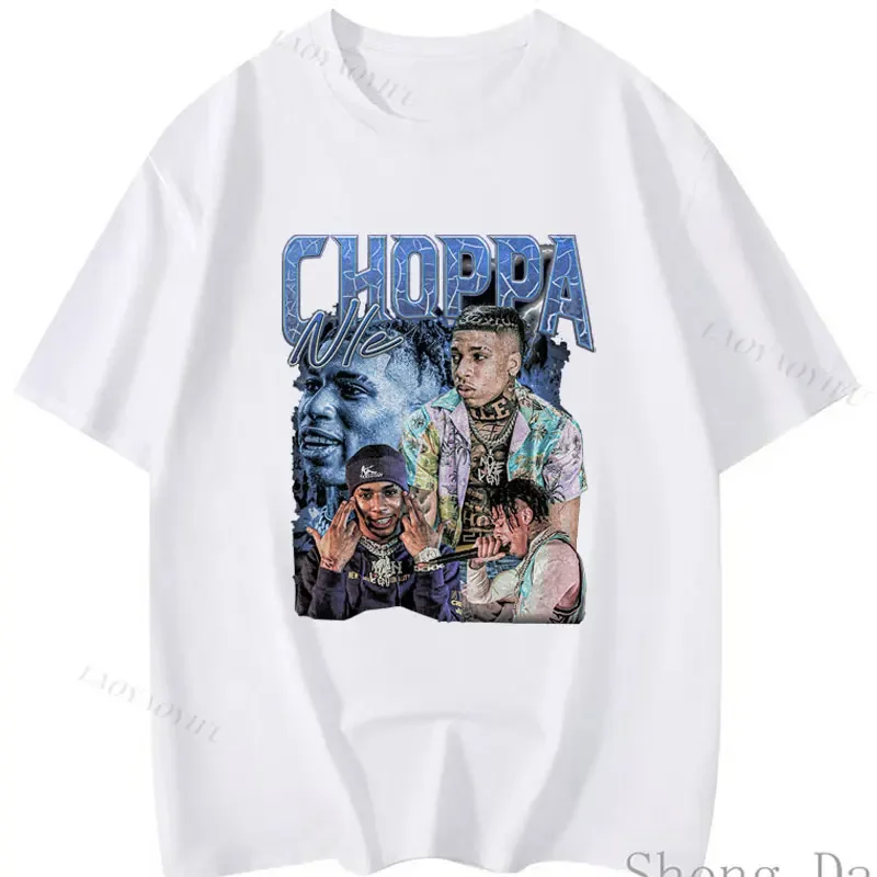 100% Cotton Men's Shirt Playera NLE Choppa Vintage Graphic T-shirt Hot Selling Classic New Fashion Cheap Outfit Boy Girl Cloth