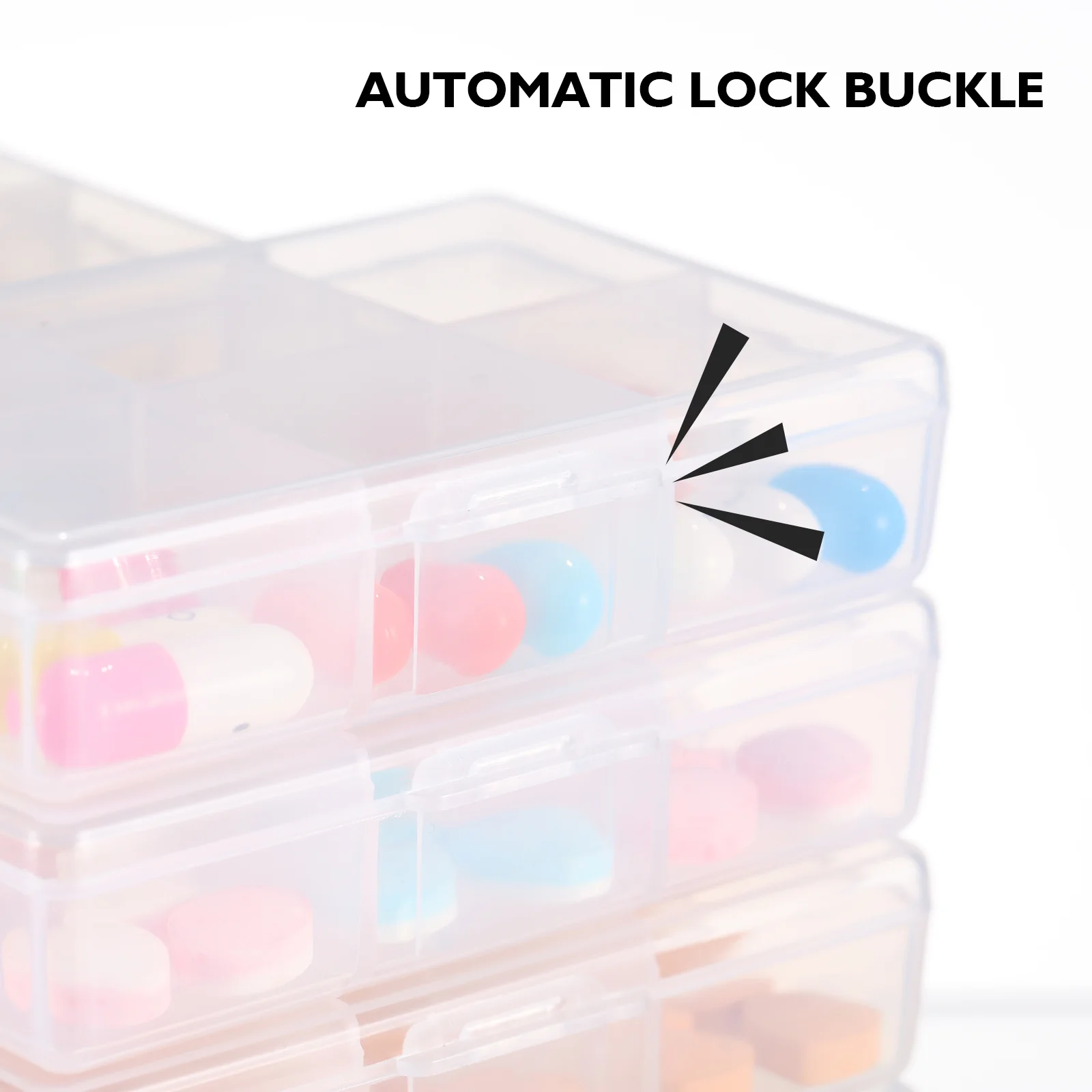 

10Pcs Transparent Flip Lid Jewelry Storage Box Organizer Portable Plastic Case for Earrings Rings Pills Mini Goods