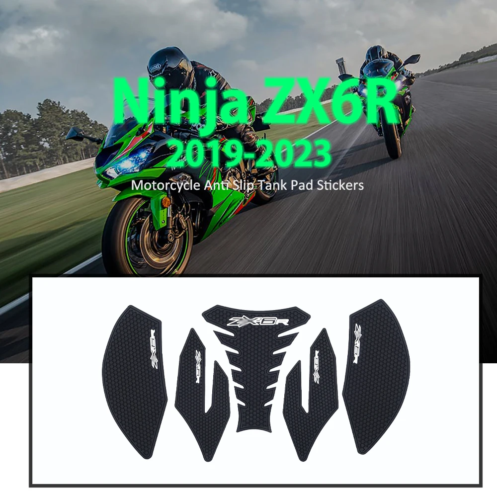 

For Ninja ZX6R ZX 6R 2019-2023 Side Decals Motorcycle Anti Slip Tank Pad Stickers ZX6R Accessories
