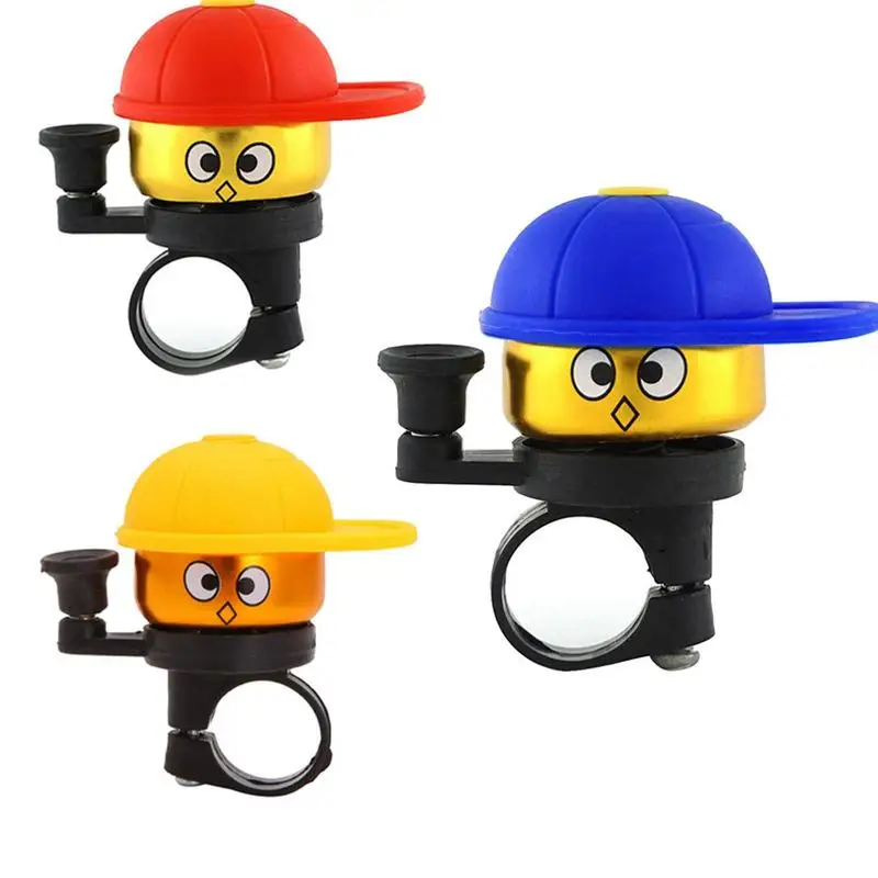 Kids Bicycle Bell Mini Cute Caps Bike Cycling Bell Kawaiis Small Boy Ordinary Ring Bells Loud Crisp Sound Bicycle Handlebar Horn