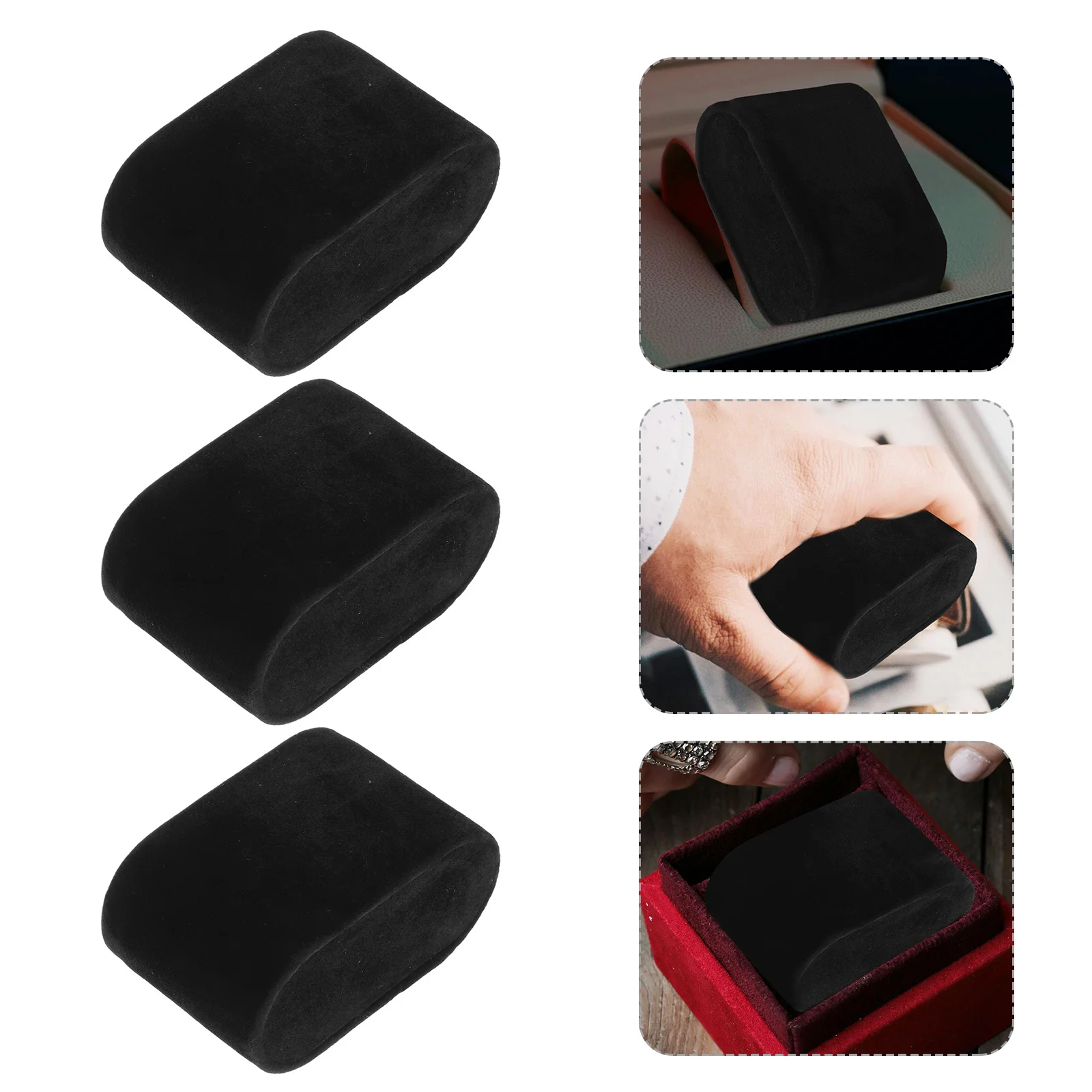

5pcs Watch Pillows Micro Rectangular Firm Storage Display Jewelry Box Cushion Holder Bracelet Trays Inserts Long Wrist Cushions
