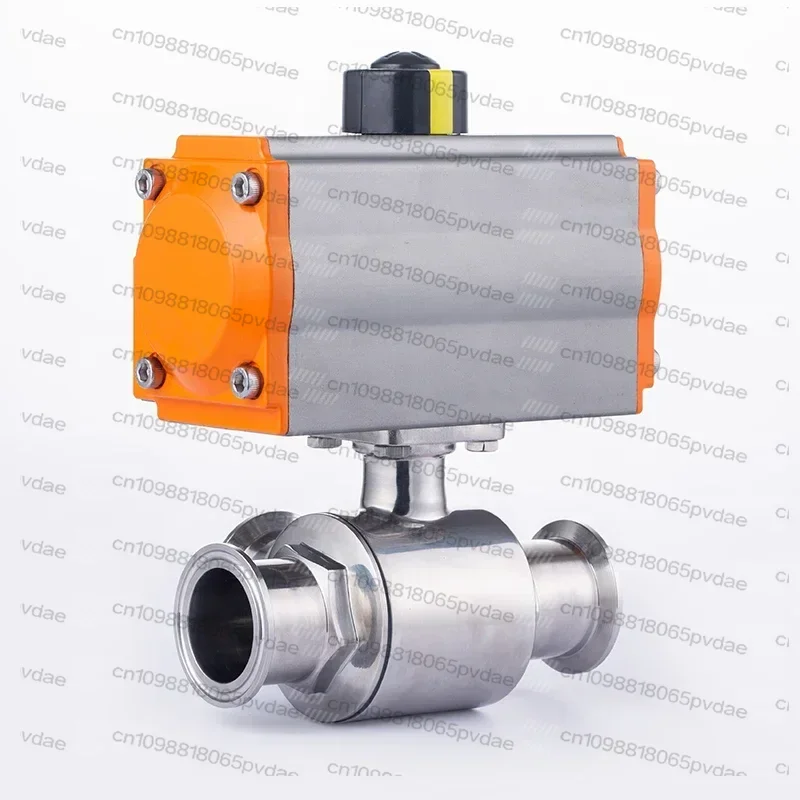 Tool Parts Stainless Steel Tri-clamp Sanitary Pneumatic Three-Way ball Valve for Sanitary Applications