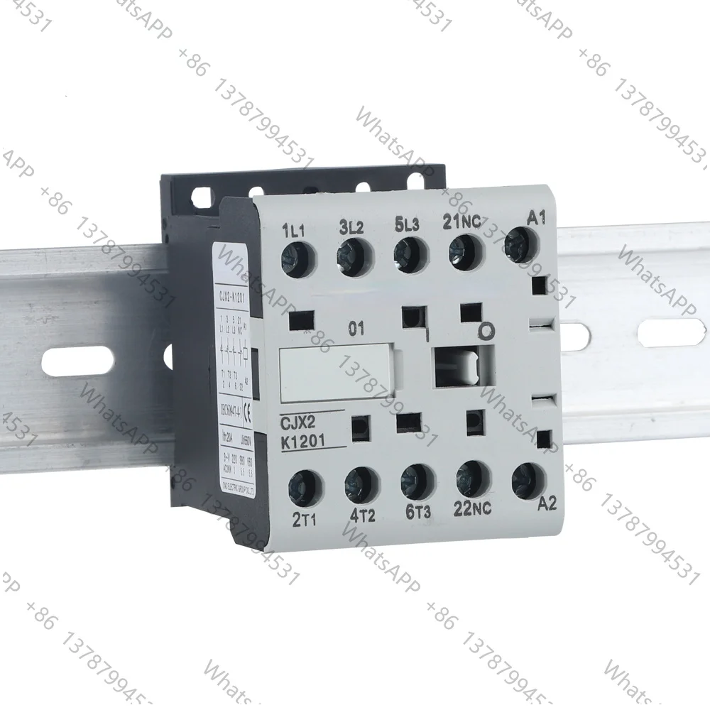 CJX2-K DC24V DC36V DC48V 6A 9A 12A Mini AC Contactor Din Rail 3P 3main 1NO/3main 1NC Coil Voltage