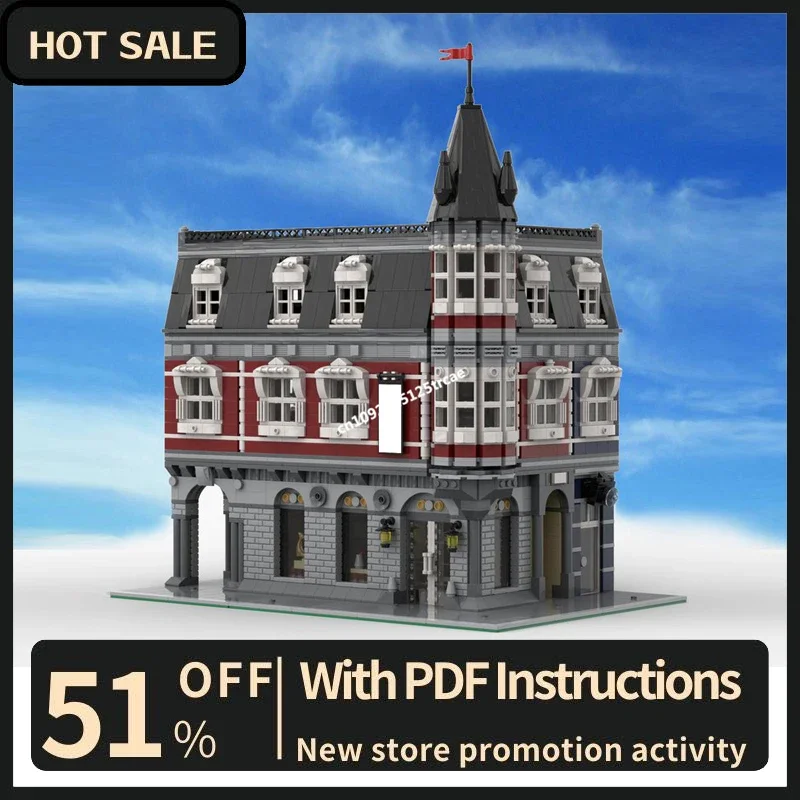 New 3702Pcs City Hot Street View Moc Modular Jewelry Shop Model Building Custom Puzzles Diy Creative Ideas Toys Birthday Gifts