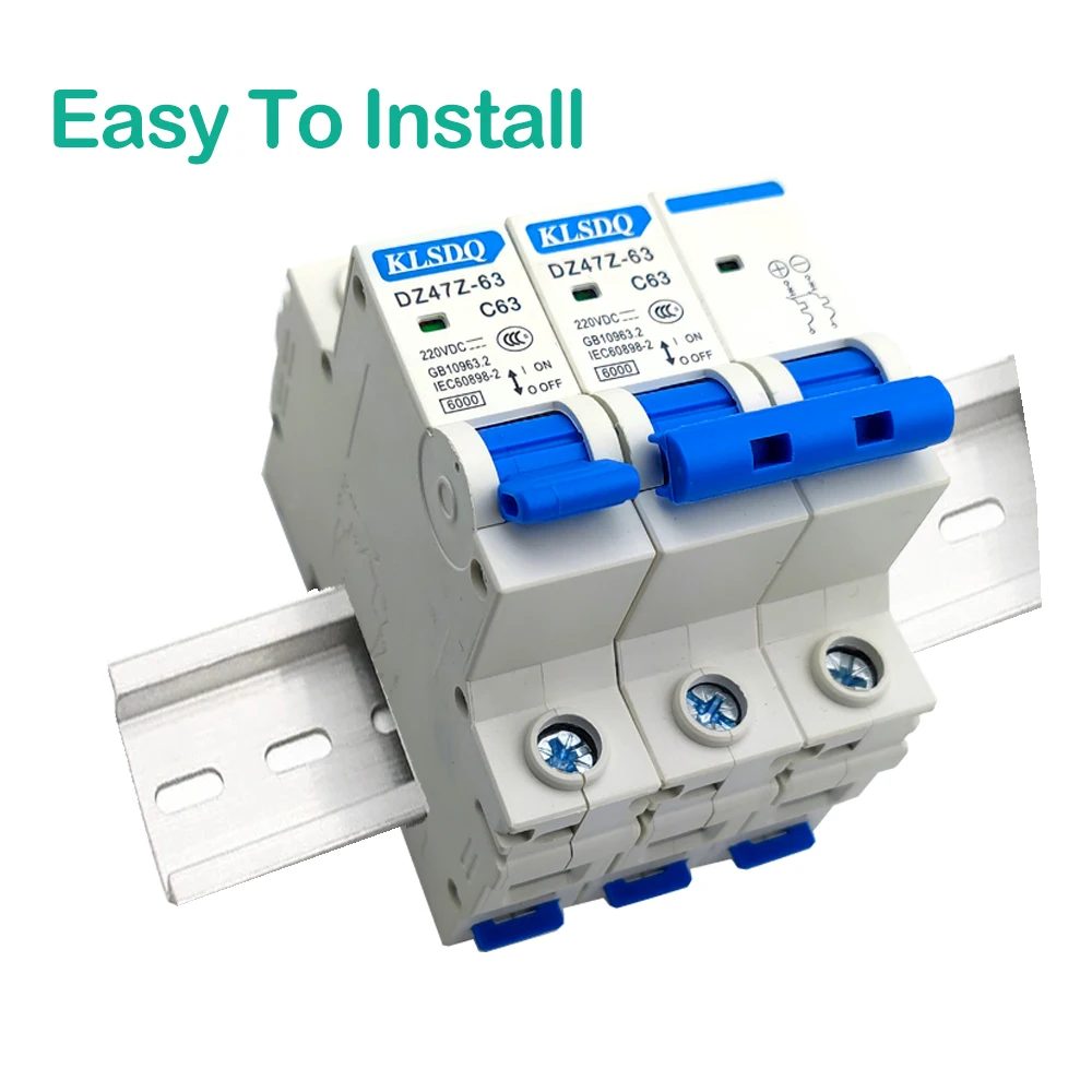 DZ47Z-63 DPN 1P Mini Circuit Breaker 6A 10A 16A 20A 25A 32A 63A Household Circuit Air Switch Din Rail Mounting Cutout Miniature
