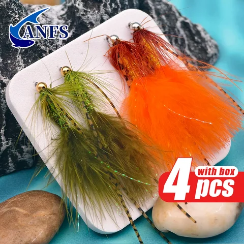 Набор мушек ANFS Woolly Bugger 4 шт.