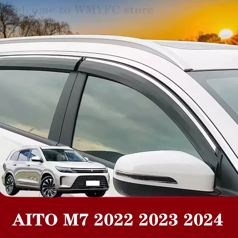 

4 шт., защитные козырьки для боковых окон автомобиля AITO M7 2022 2023 2024