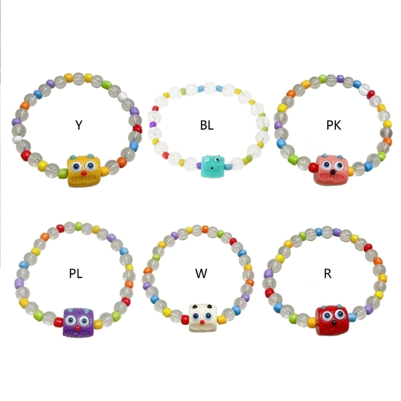 Women Dopamine Monsters Crystal Bead Wristband Handchain Jewelry Gift Everyday