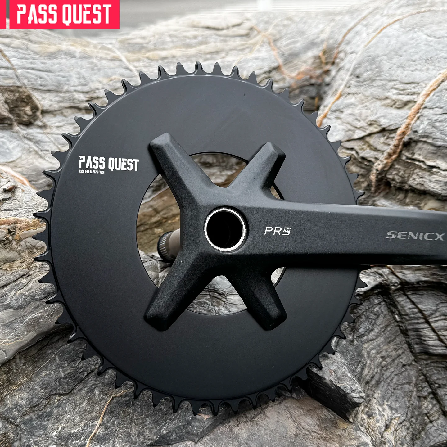 

PASS QUEST X120BCD (4-bolt AERO) for SENICX PR5 round narrow wide sprockets 38-58T 9/10/11/12 Speed