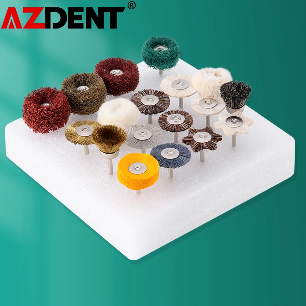 

Azdent Dental Polishing Brush Kits 18Pcs Artificer Ceramic Porcelain Grinding Polish Dentistry Instruments Lab Tool