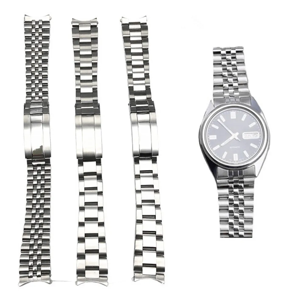 Stainless steel solid strap for Sxns80 Snxs79 Snxs79k Snxs77k Snxs73 series precision steel watch chain accessories