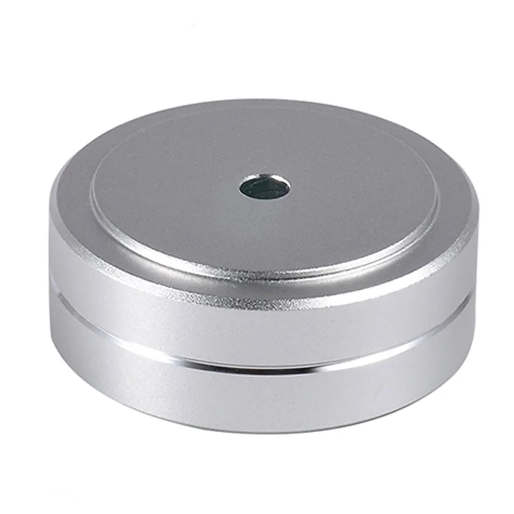 4 Stück 40x15mm Aluminiumlegierung Lautsprecherfüße HIFI AMP Lautsprecher Isolations-Stoßdämpfer Ständer Plattenspieler DAC Füße Pad Gold Silber – Detail 2