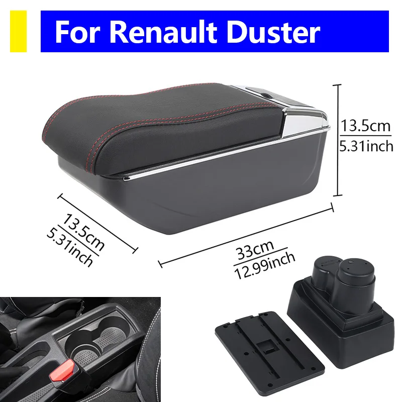 

Auto parts For Renault Duster center console storage box armrest box vehicle supplies Organizer car interior accessories
